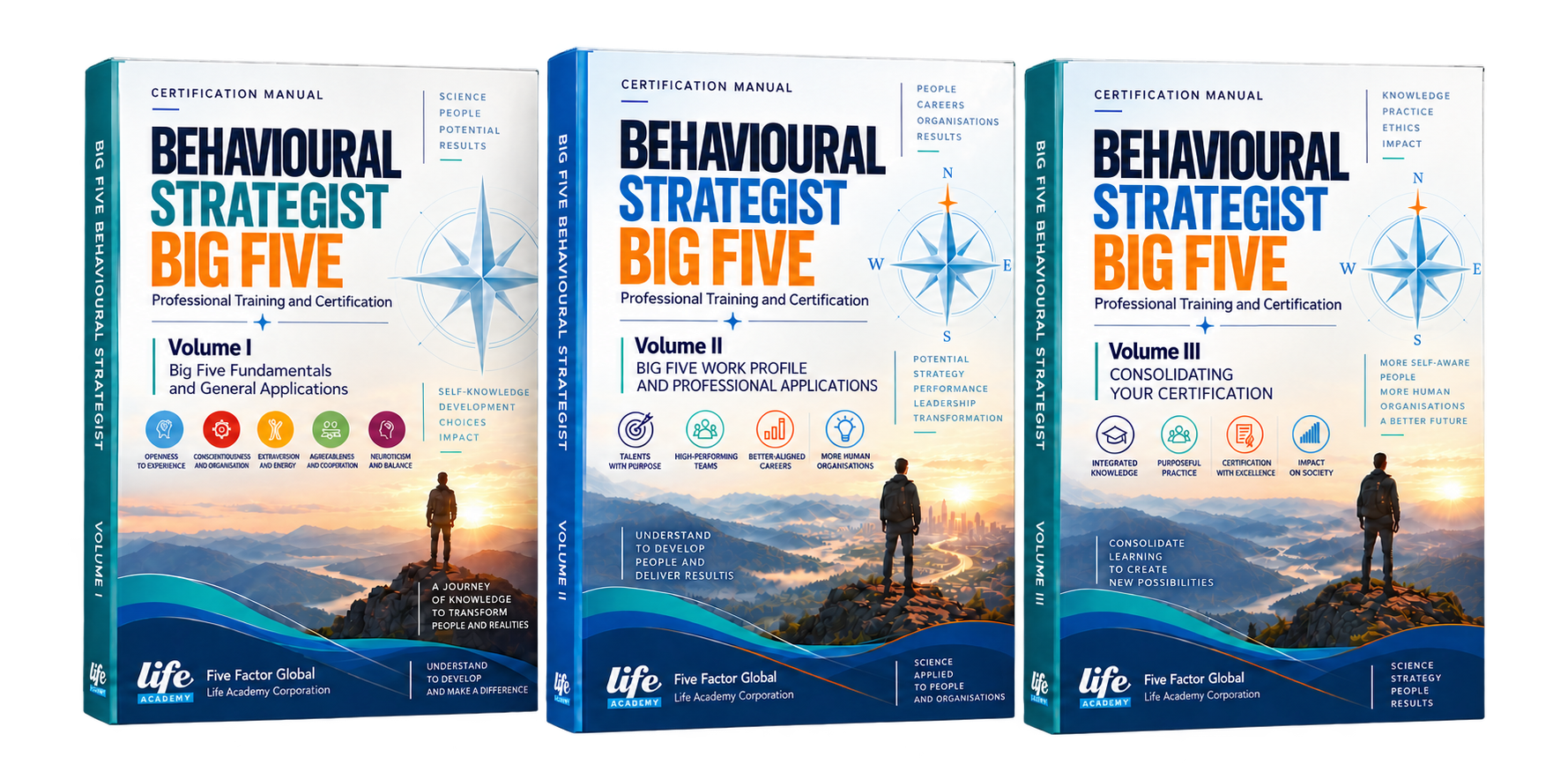 Complete training kit with manuals, books, maps, platform and professional Big Five tools